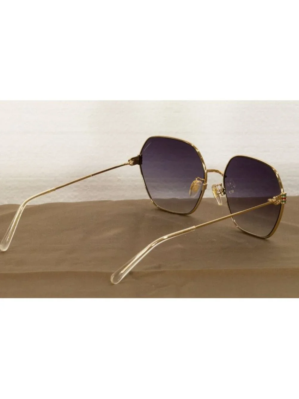 Gucci GG1285SA-001 Women's Gold Frame / Gray Gradient Lens Sunglasses